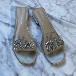 Betsey Johnson Bride Slides - Size 11